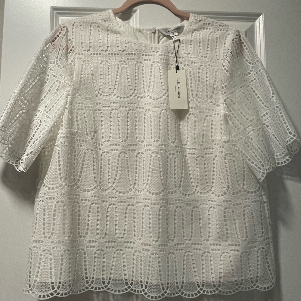 LK Bennett White Milia Top